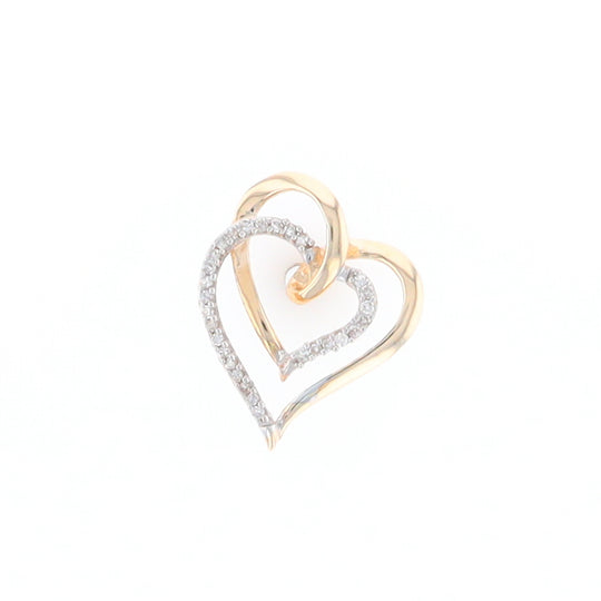 Double Heart Diamond Pendant