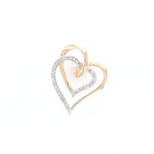 Double Heart Diamond Pendant