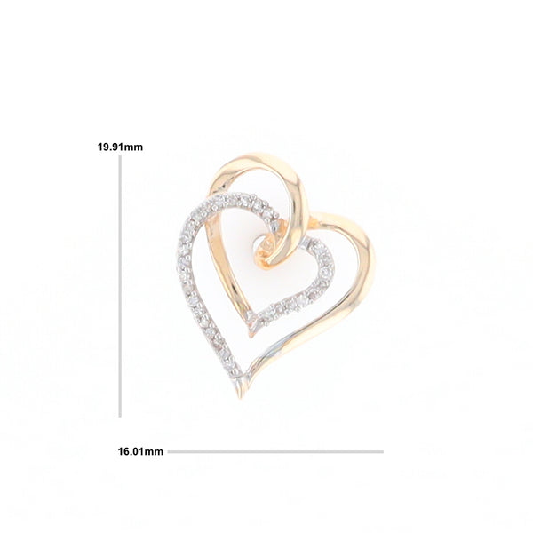 Double Heart Diamond Pendant