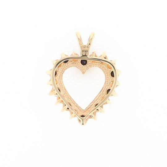 Open Heart Sapphire & Diamond Pendant