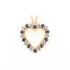 Open Heart Sapphire & Diamond Pendant