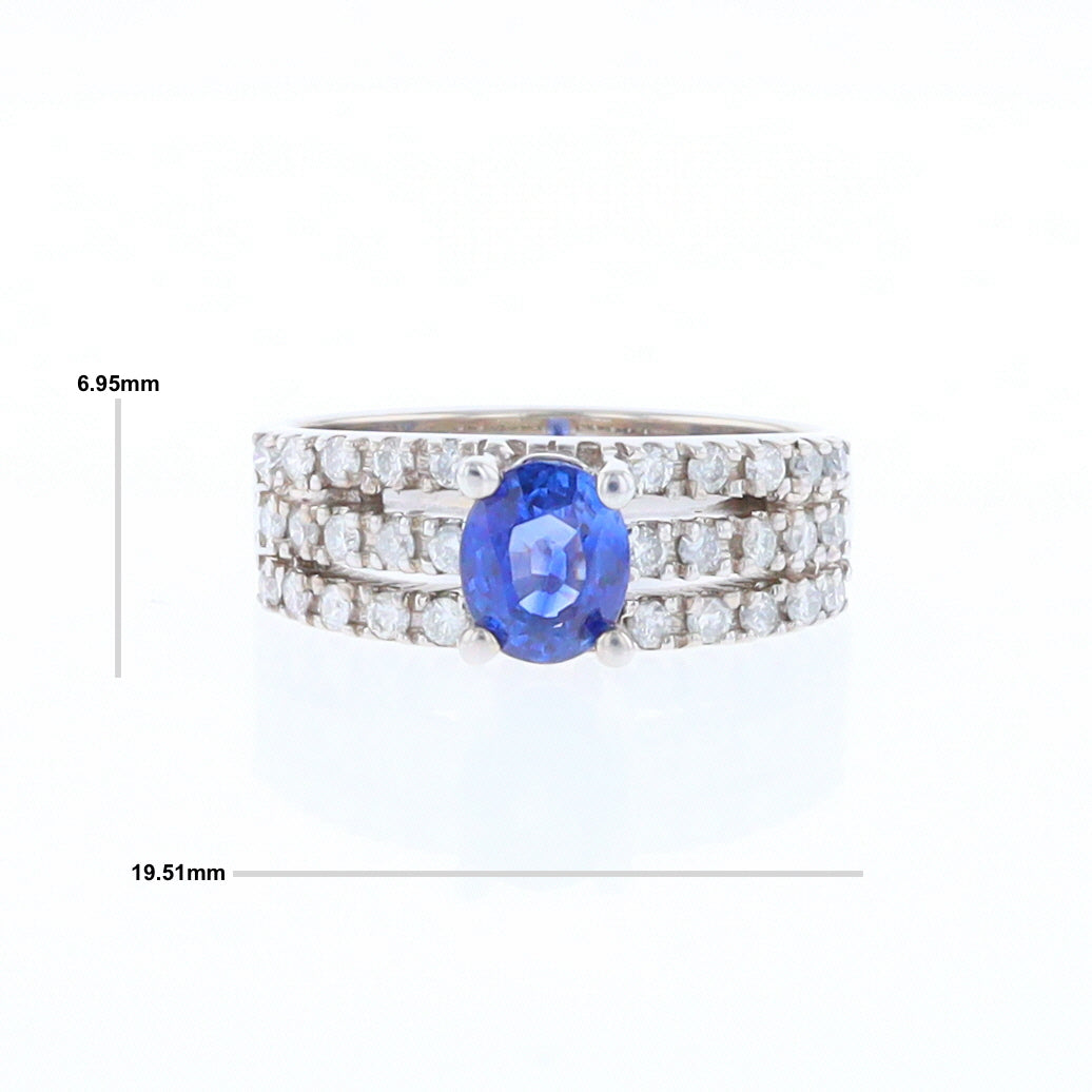 Sapphire Triple Band Ring