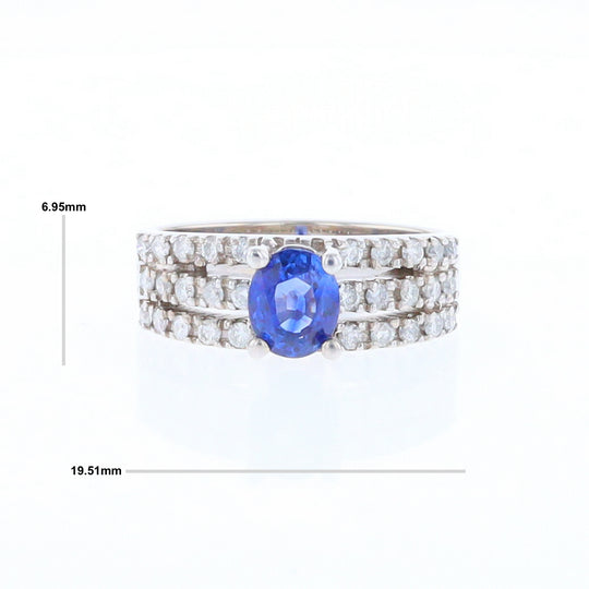 Sapphire Triple Band Ring