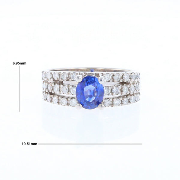 Sapphire Triple Band Ring