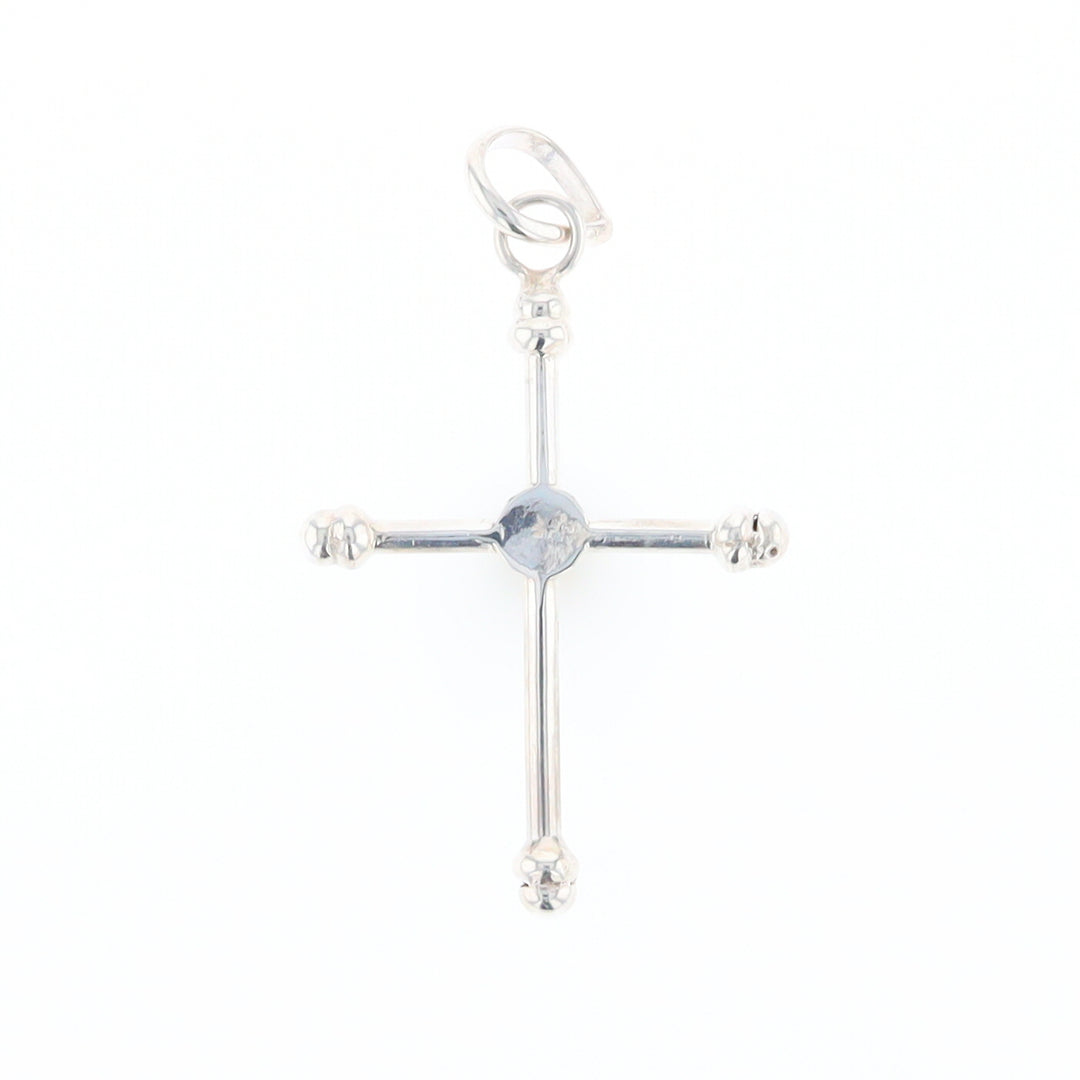 Silver Peridot Cross