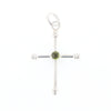 Silver Peridot Cross