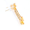 Citrine and Diamond Dangle Drop Earrings