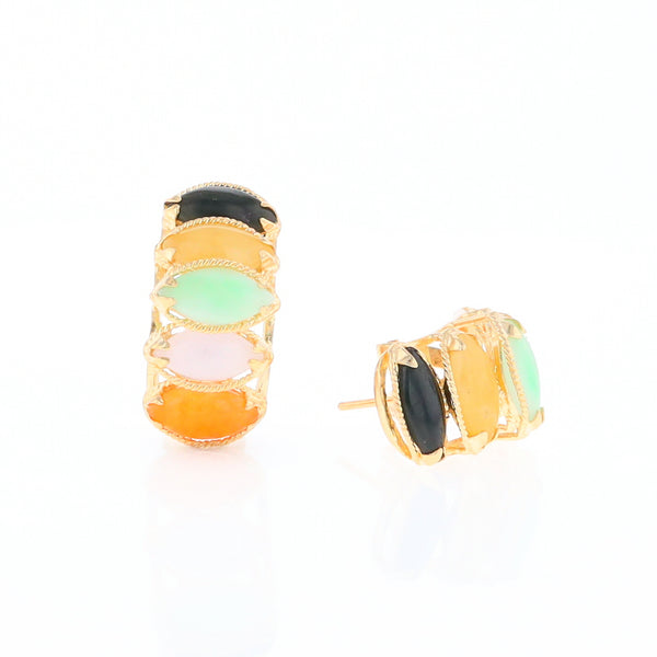 Multi-Color 5-Stone Earrings