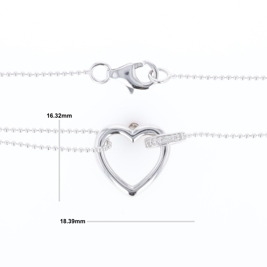 Diamond Clip Heart Necklace