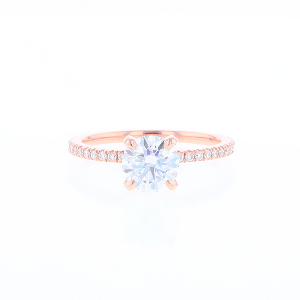 Rose Gold Lab Grown Diamond Engagement Ring