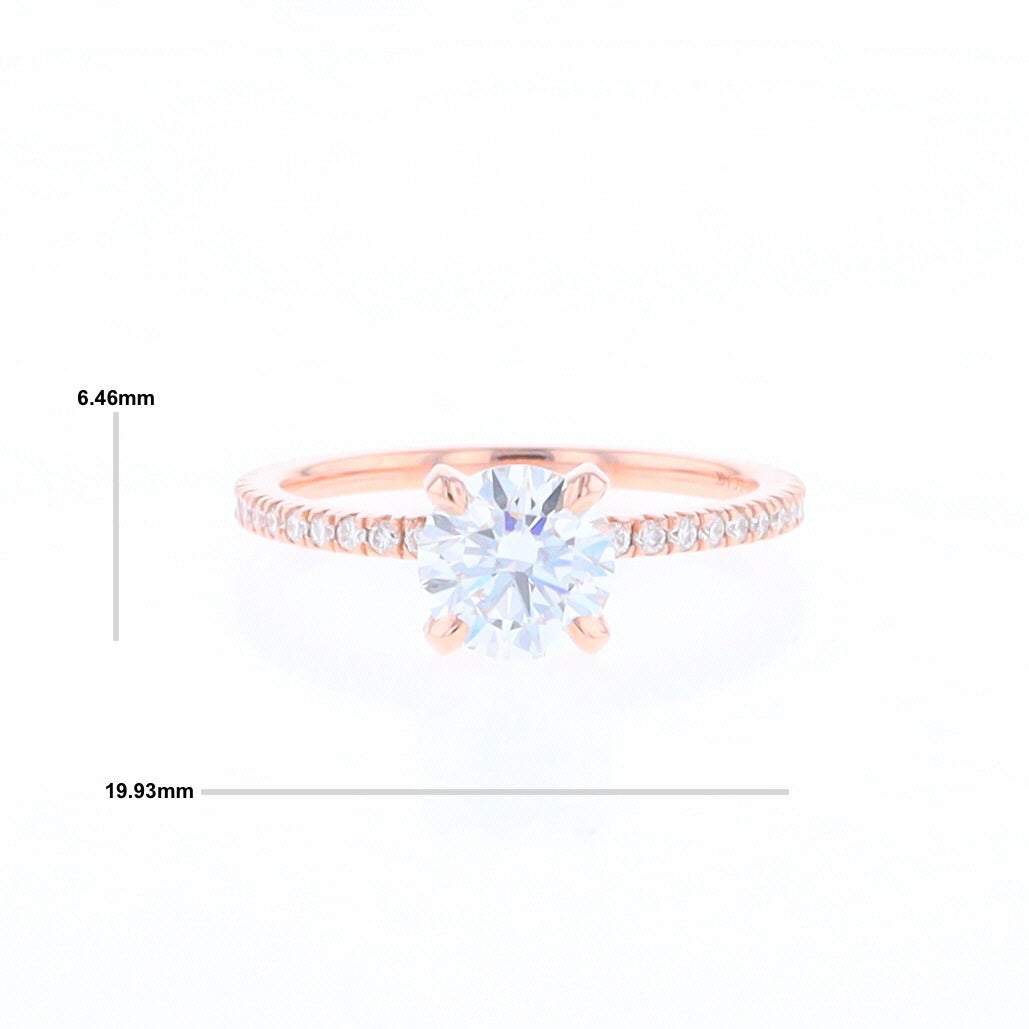 Rose Gold Lab Grown Diamond Engagement Ring