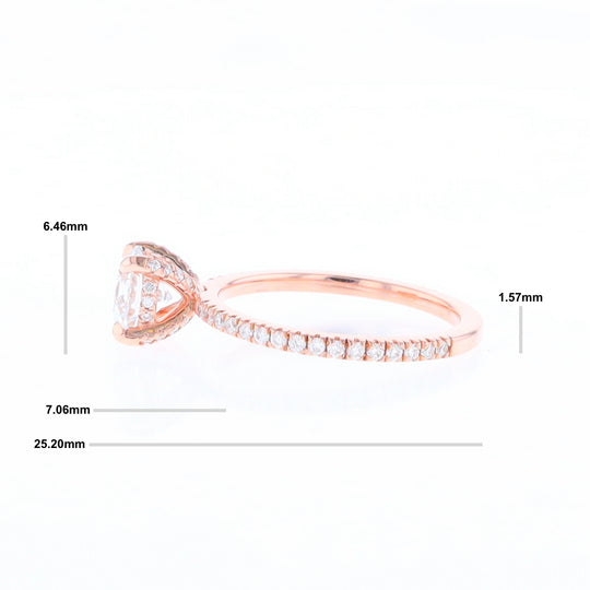 Rose Gold Lab Grown Diamond Engagement Ring