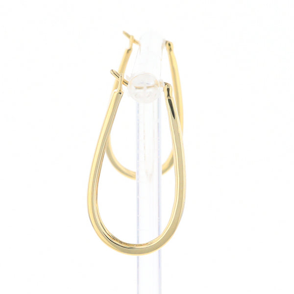 U-Shaped Channel Set Diamond Hoop Earrings