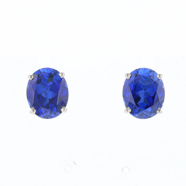 Imitation Sapphire Stud Earrings