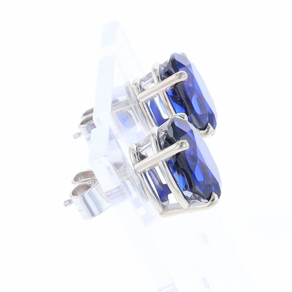 Imitation Sapphire Stud Earrings