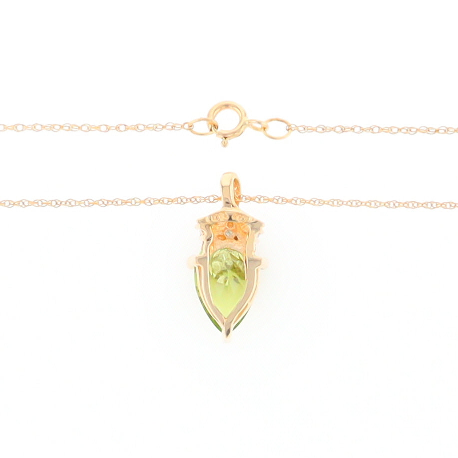 Pear-Shaped Peridot Necklace