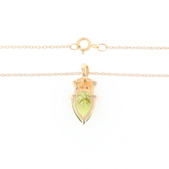 Pear-Shaped Peridot Necklace