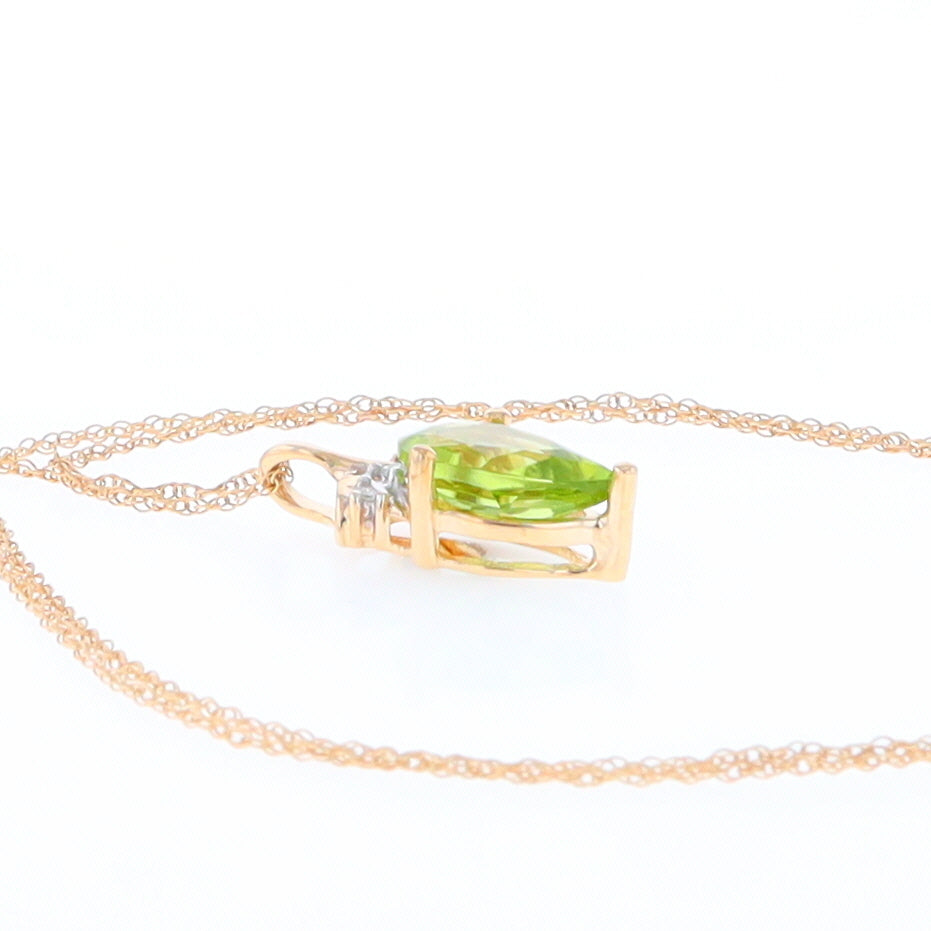 Pear-Shaped Peridot Necklace