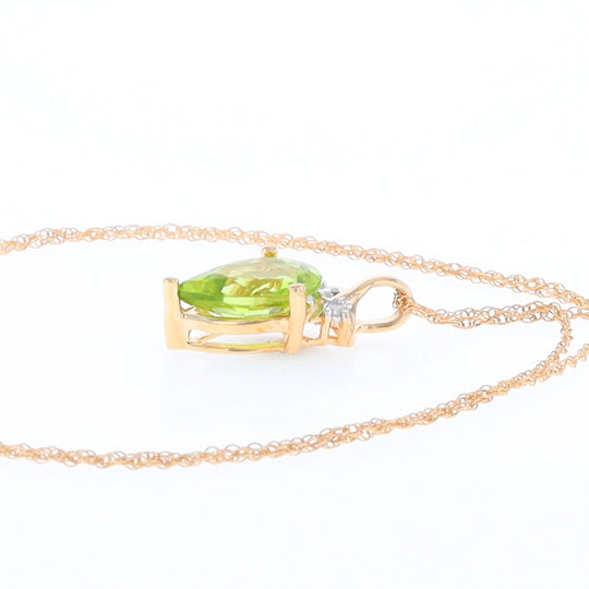 Pear-Shaped Peridot Necklace