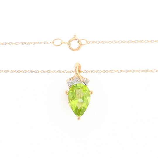 Pear-Shaped Peridot Necklace