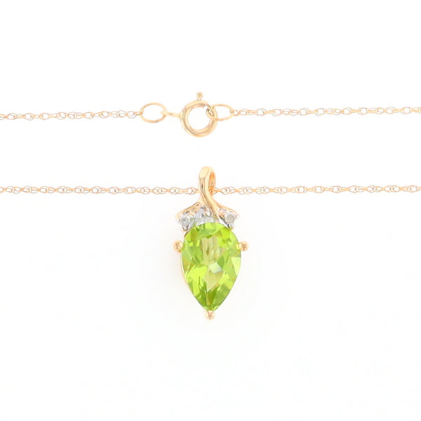 Pear-Shaped Peridot Necklace