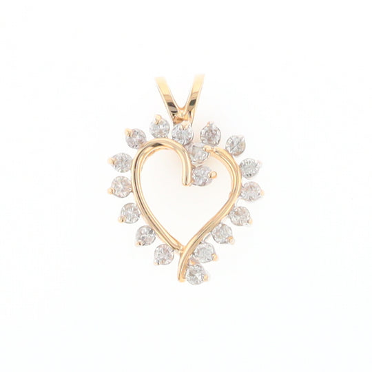 Open Heart Diamond Pendant