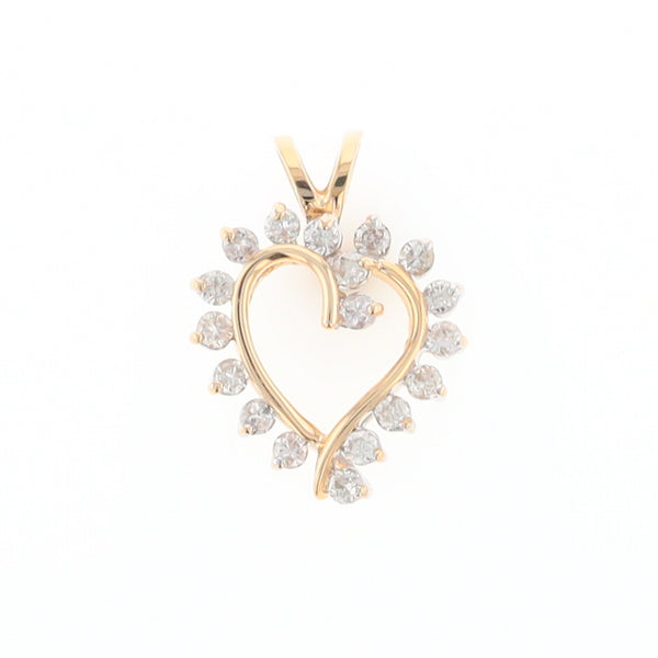 Open Heart Diamond Pendant