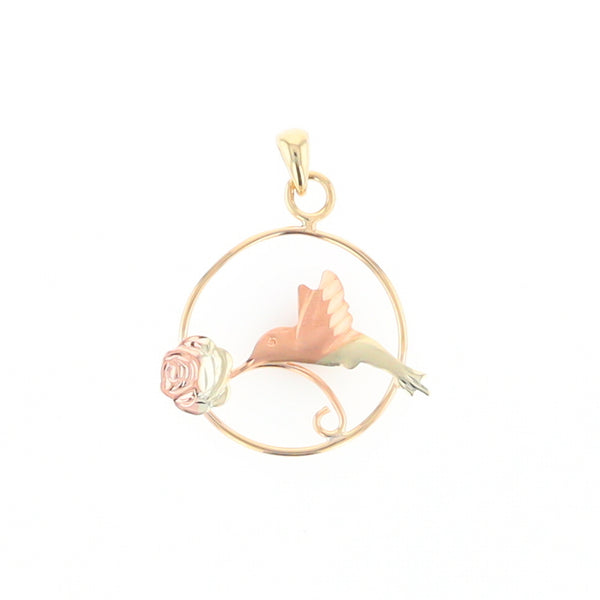 Hummingbird & Rose Pendant