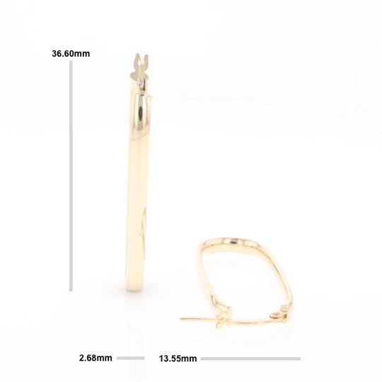 Flat Saddleback Hoop Earrings