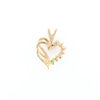 Open Heart Emerald and Diamond Pendant