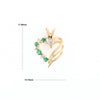 Open Heart Emerald and Diamond Pendant