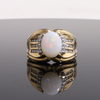 Opal Diamond Channels Ring