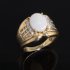Opal Diamond Channels Ring