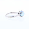 Gray Pearl Solitaire Ring