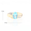 Blue Topaz Ring with Diamond Accents