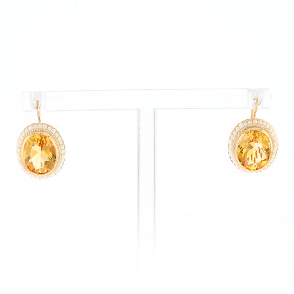 Citrine & Pearl Earrings