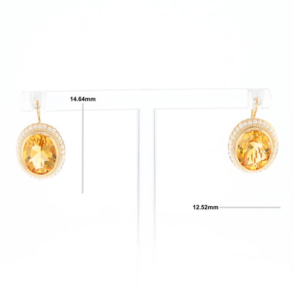 Citrine & Pearl Earrings