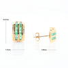 Semi-Hoop Channel Emerald Earrings