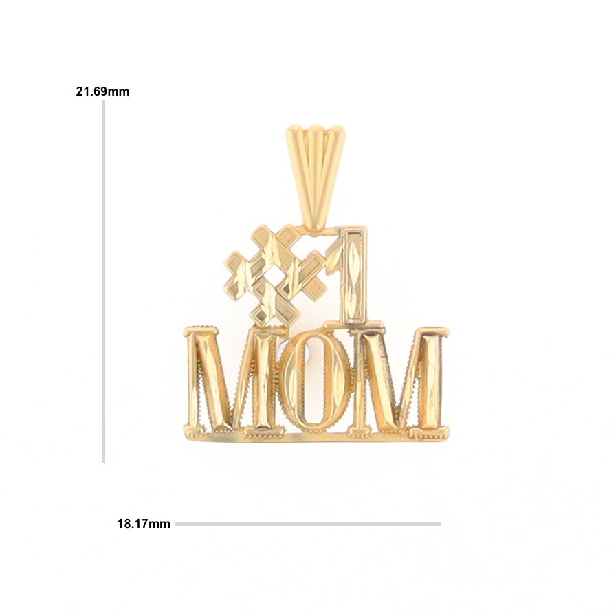 Yellow Gold #1 Mom Pendant