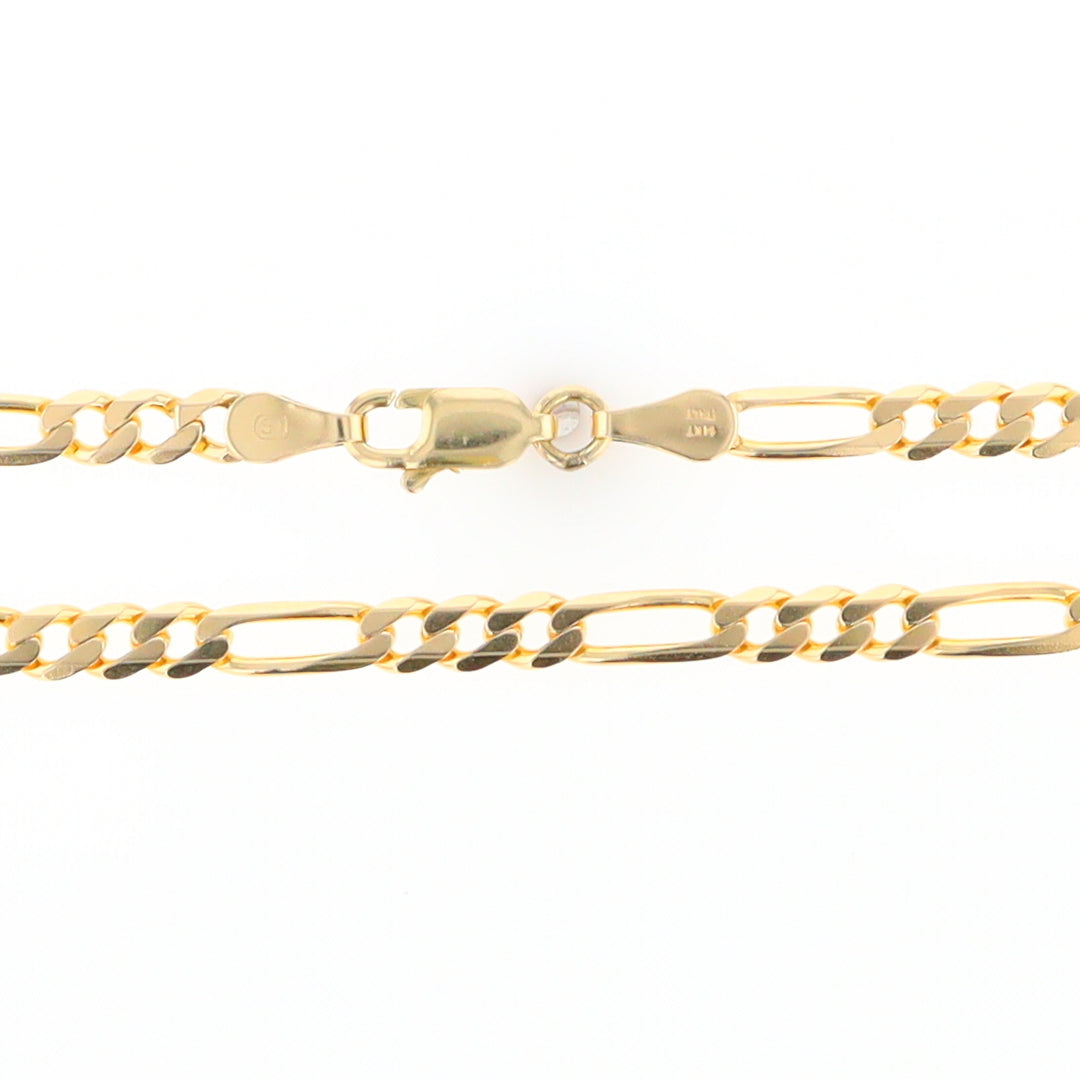 18" Yellow Gold Figaro Chain