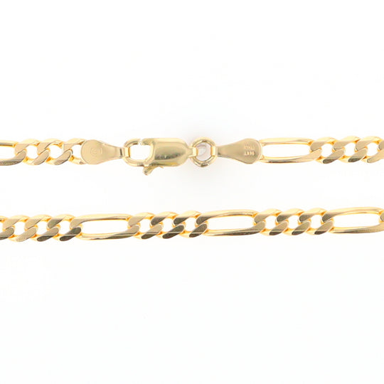 18" Yellow Gold Figaro Chain