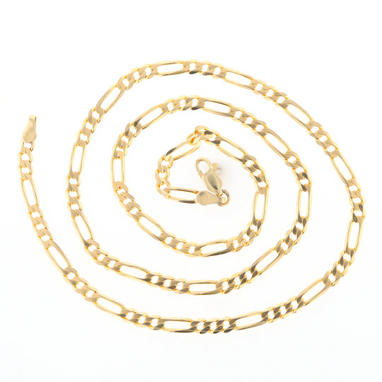 18" Yellow Gold Figaro Chain