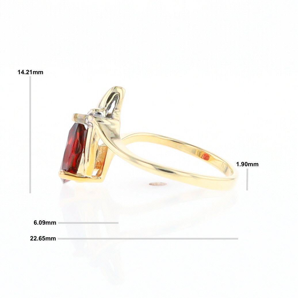 Pear Garnet Ring