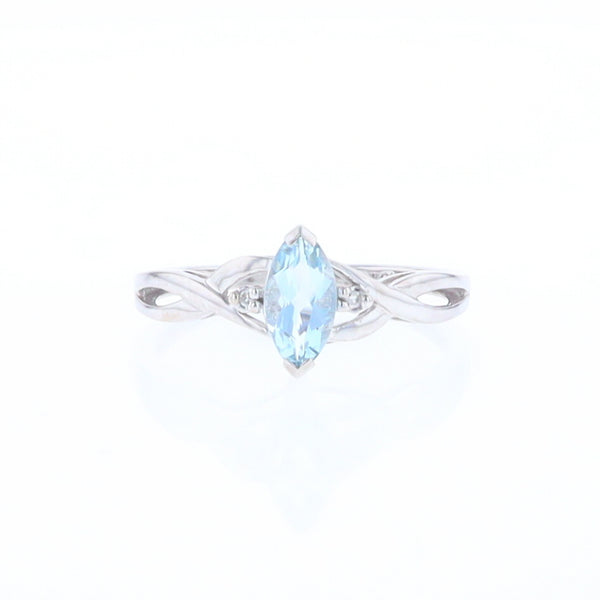 Marquise Blue Topaz Ring