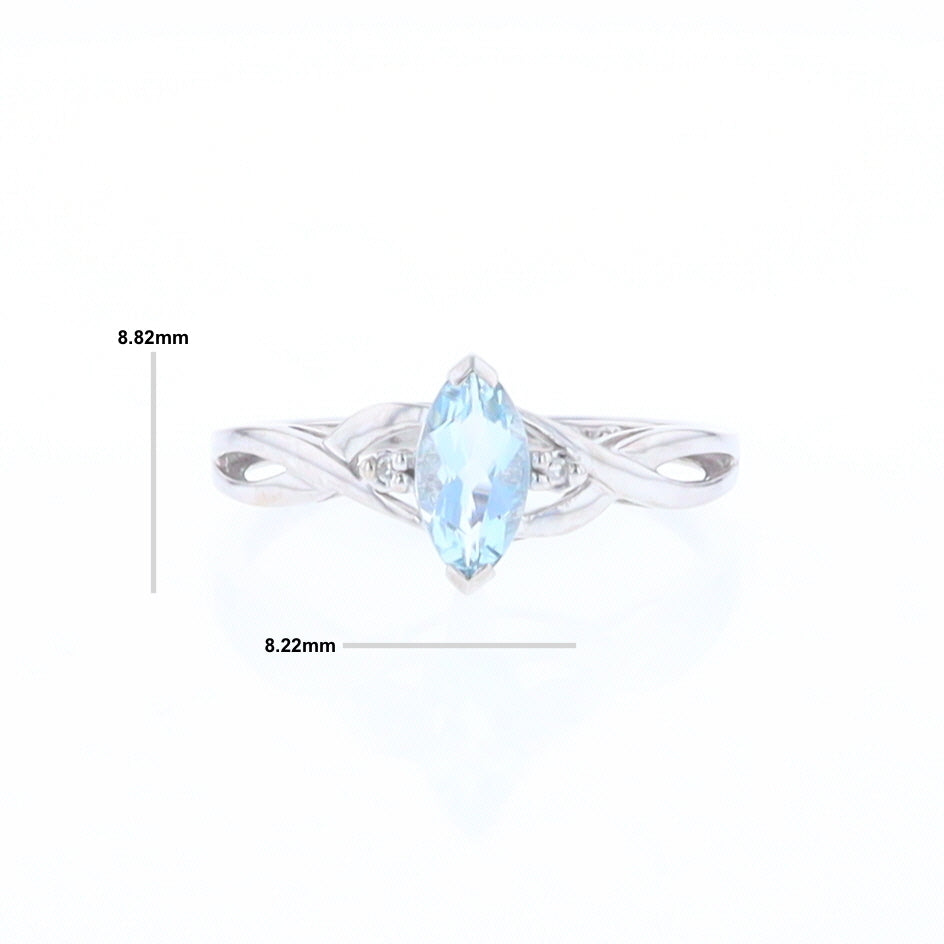 Marquise Blue Topaz Ring