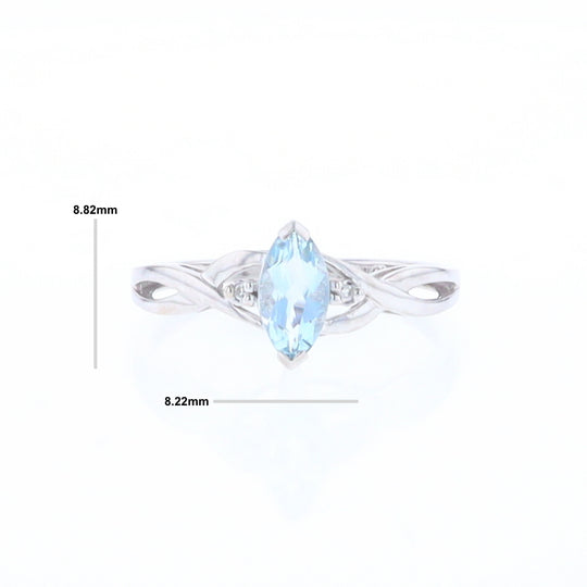 Marquise Blue Topaz Ring