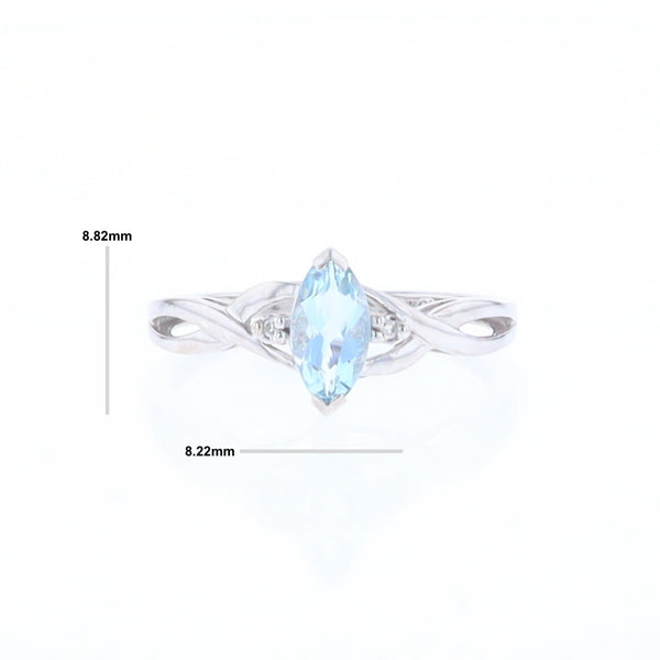 Marquise Blue Topaz Ring