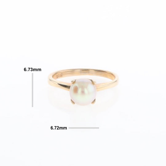Solitaire Cultured Pearl Ring