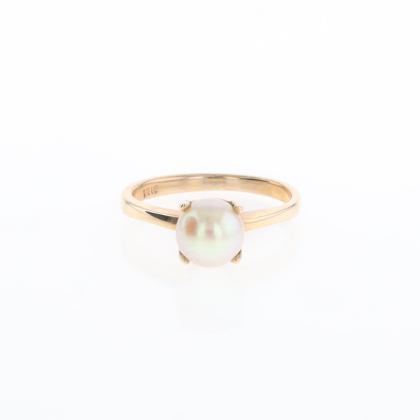 Solitaire Cultured Pearl Ring