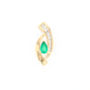 Pear Shaped Emerald Ribbon Pendant